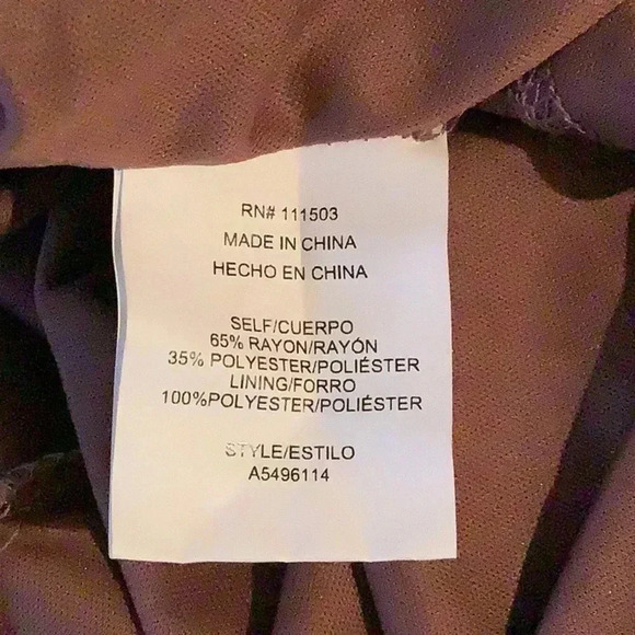 A U W Size Large Plum Ruffle Straps & Smocked Dress. New With Tags - Picture 8 of 9